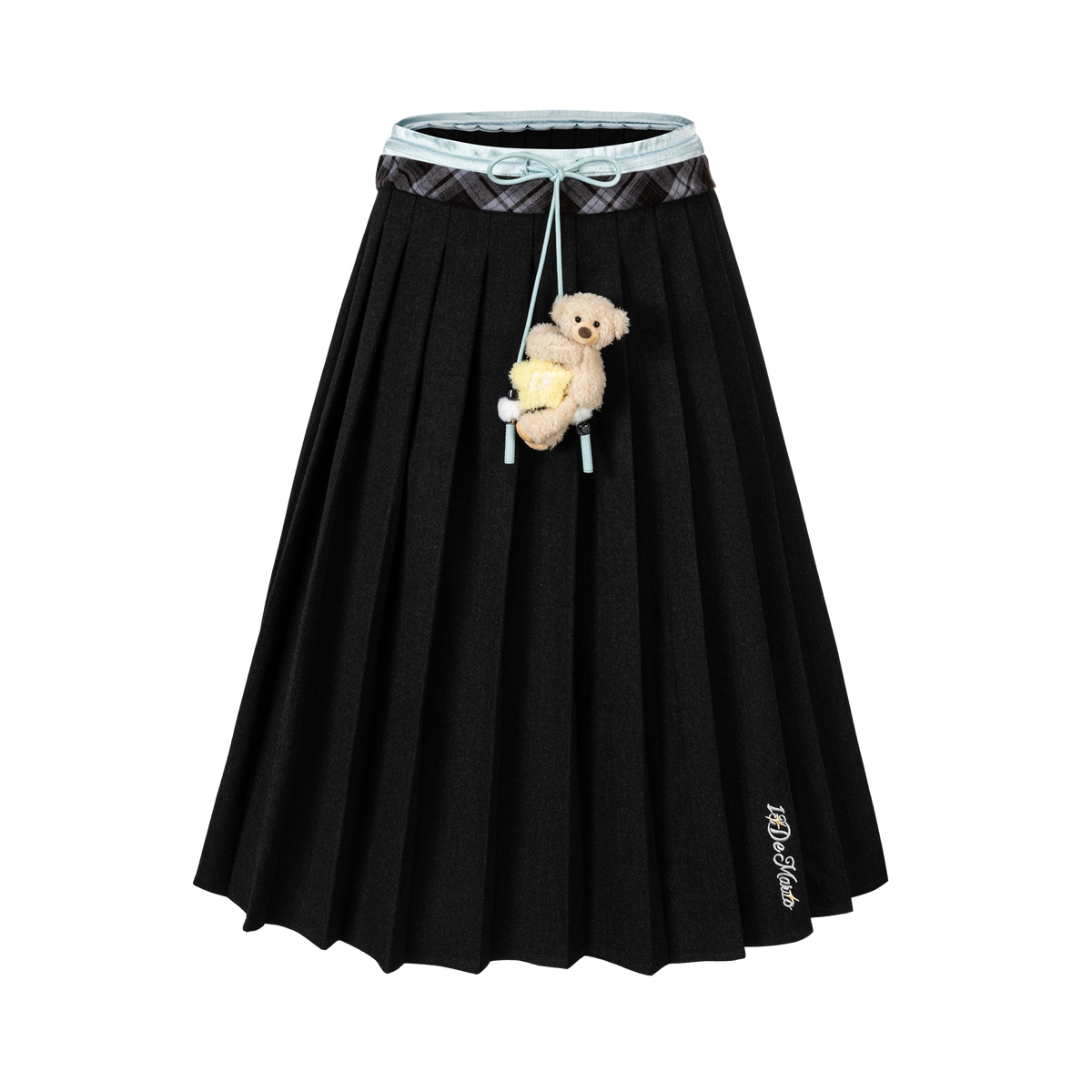 13DE MARZO Luminous Bear Double Waist Dress Dark Grey - 13DE MARZO