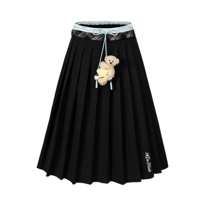 13DE MARZO Luminous Bear Double Waist Dress Dark Grey - 13DE MARZO