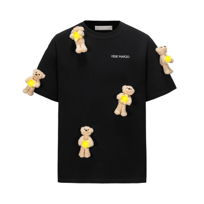 13DE MARZO Lumi Star Bear T-shirt Black - 13DE MARZO