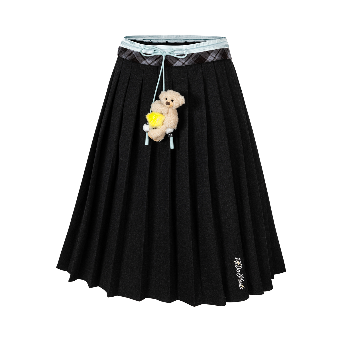 13DE MARZO Luminous Bear Double Waist Dress Dark Grey - 13DE MARZO