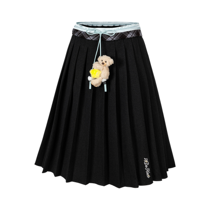 13DE MARZO Luminous Bear Double Waist Dress Dark Grey - 13DE MARZO