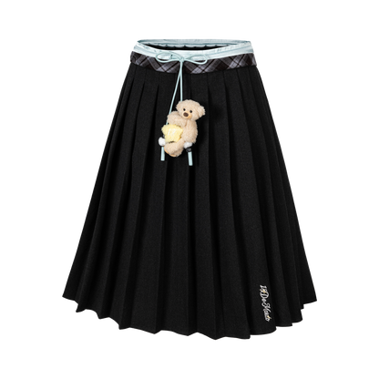 13DE MARZO Luminous Bear Double Waist Dress Dark Grey - 13DE MARZO
