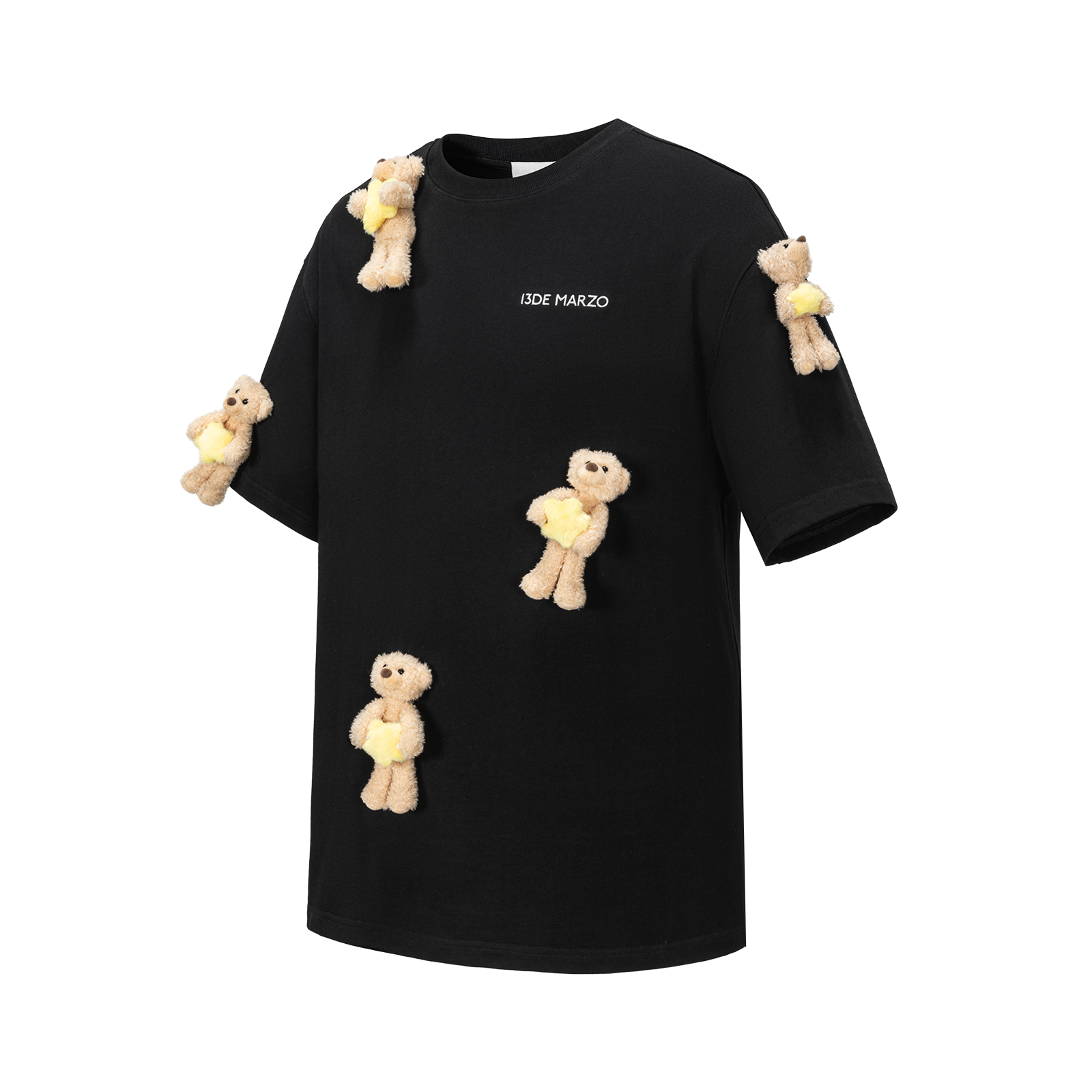 13DE MARZO Lumi Star Bear T-shirt Black - 13DE MARZO