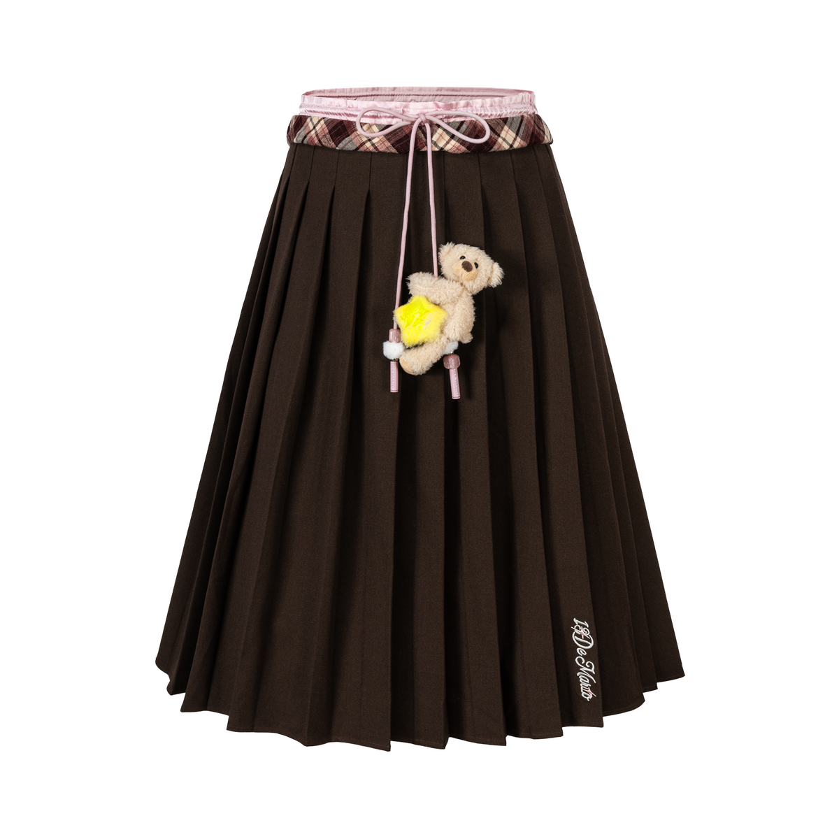 13DE MARZO Luminous Bear Double Waist Dress Brown - 13DE MARZO