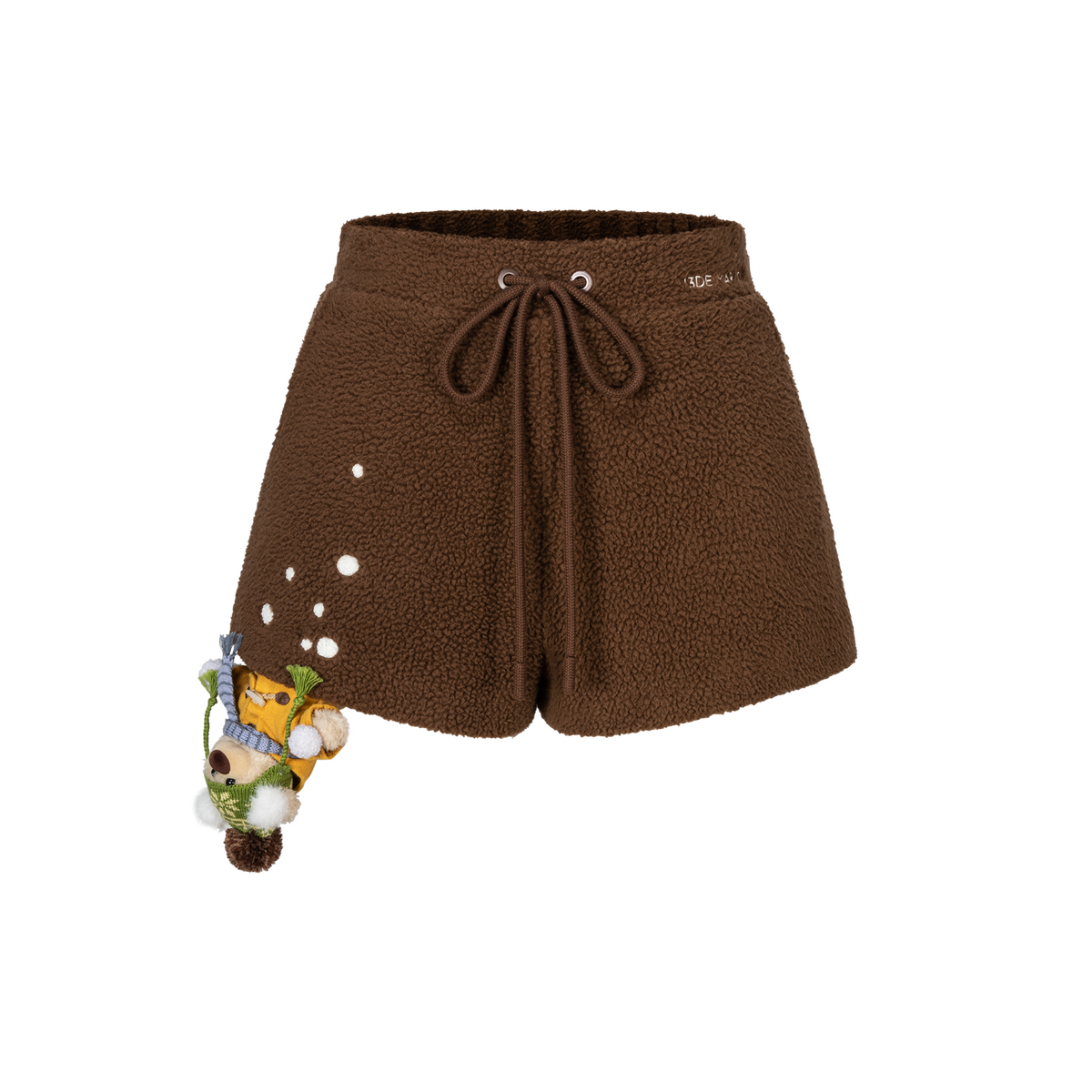 13DE MARZO Snow Bear Polar Fleece Shorts Brown - 13DE MARZO