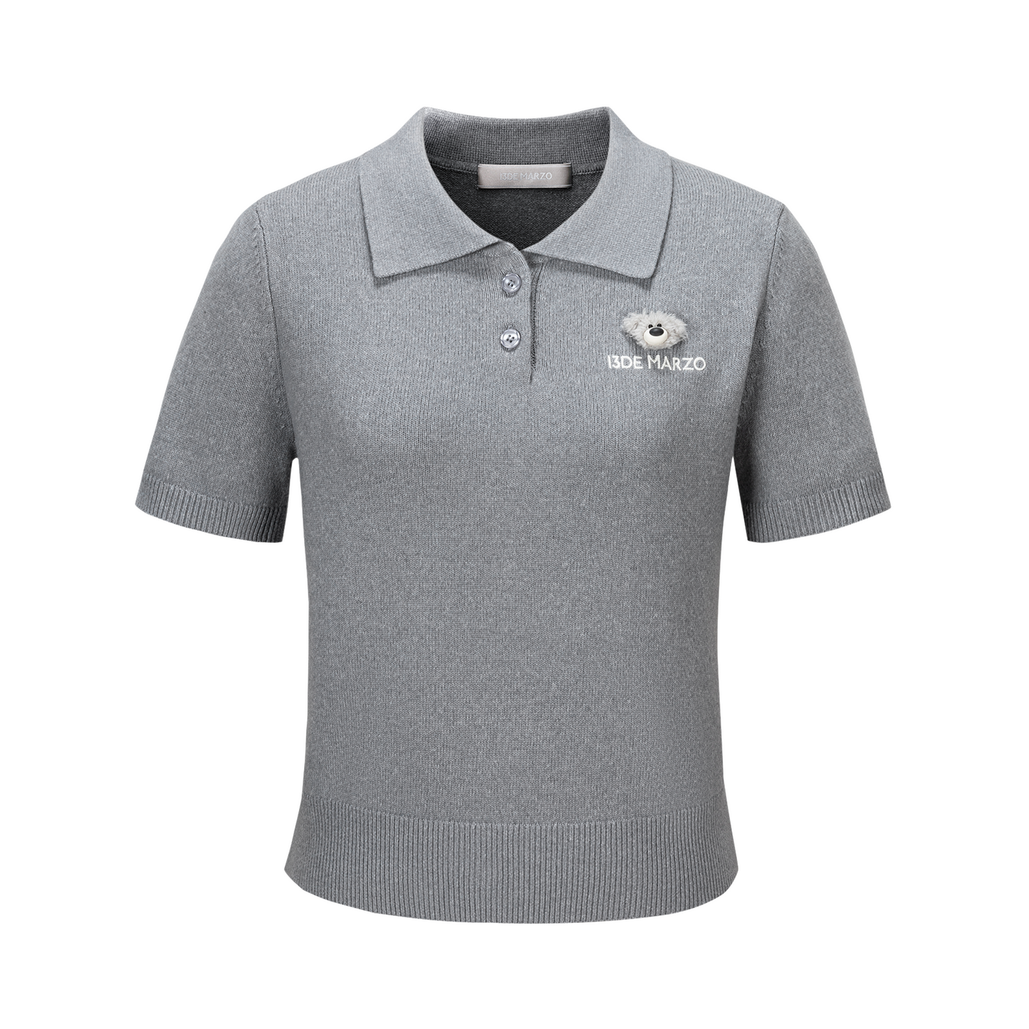 13DE MARZO Doozoo Polo Tee Grey