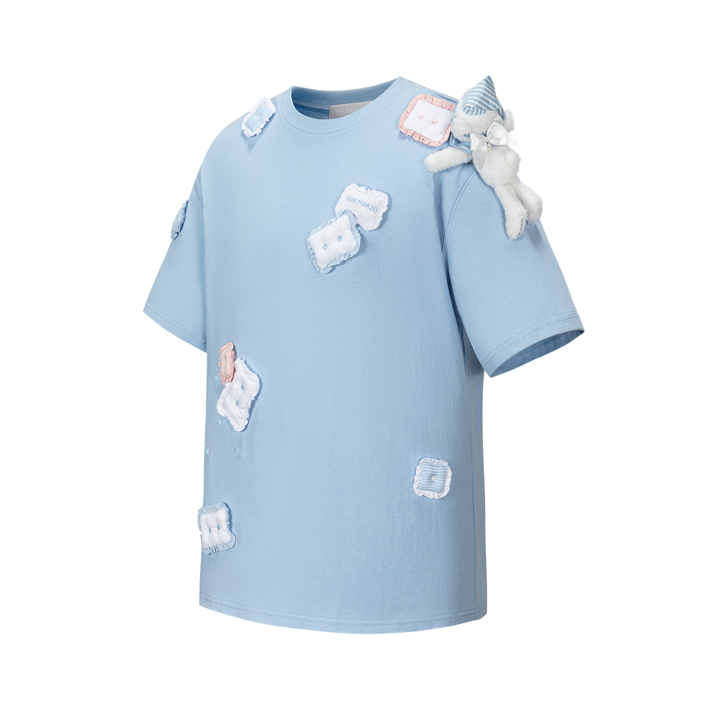 13DE MARZO Nighty Night Bear Pillow Oversized T-shirt Blue