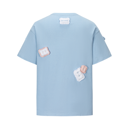 13DE MARZO Nighty Night Bear Pillow Oversized T-shirt Blue