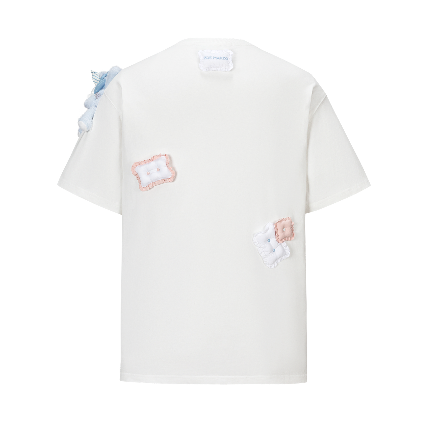 13DE MARZO Nighty Night Bear Pillow Oversized T-shirt White