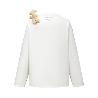 13DE MARZO Rolling Stones Print Sleeve T-shirt White