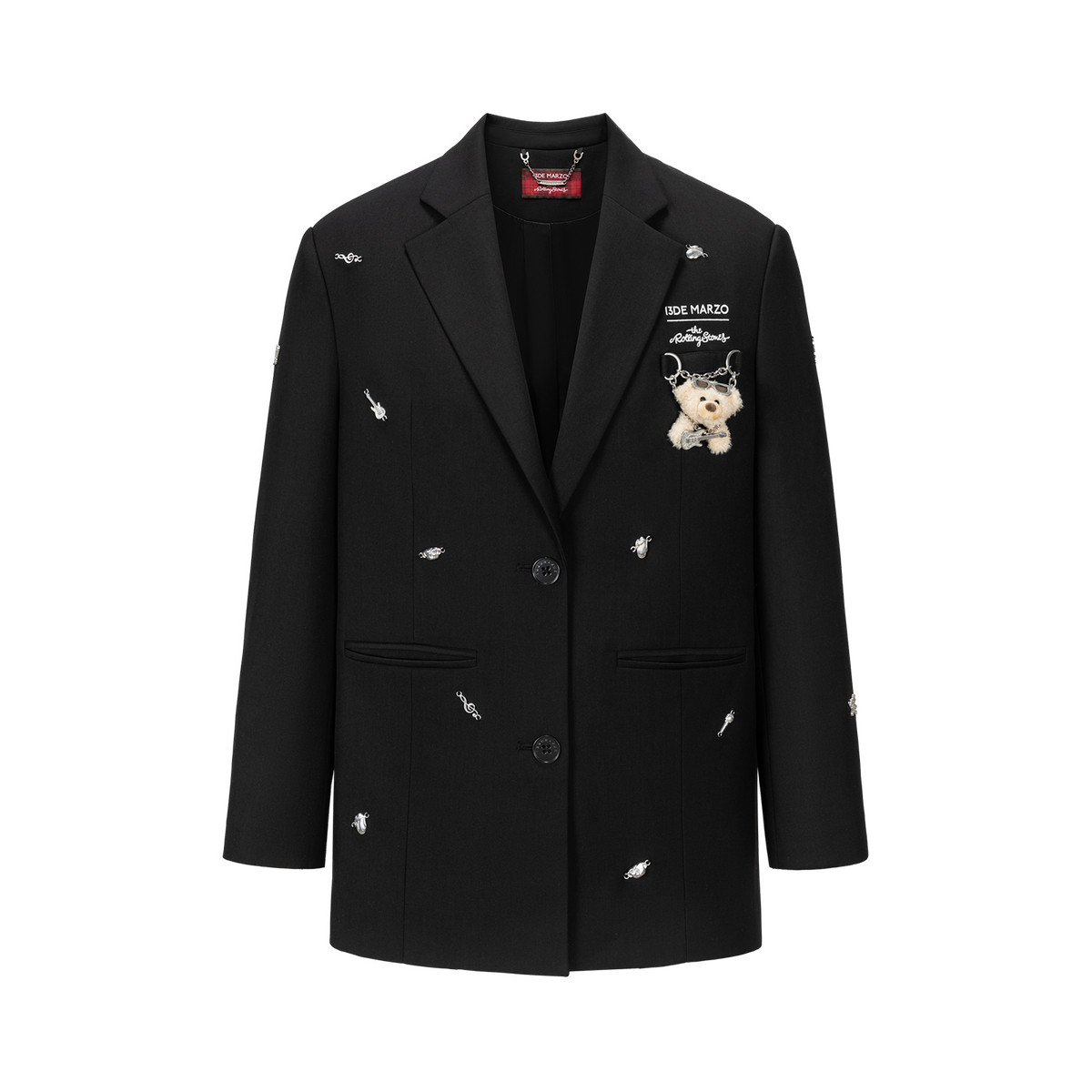 13DE MARZO Rolling Stones Bear Suit Black