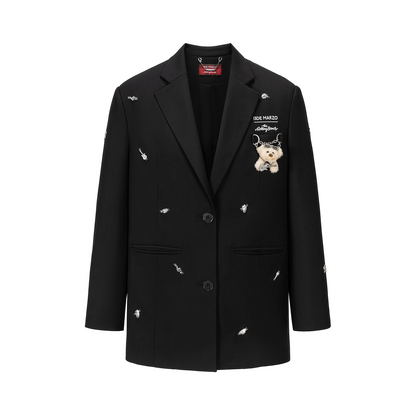 13DE MARZO Rolling Stones Bear Suit Black