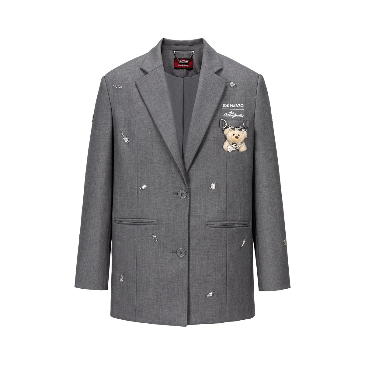 13DE MARZO Rolling Stones Bear Suit Grey
