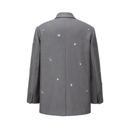 13DE MARZO Rolling Stones Bear Suit Grey