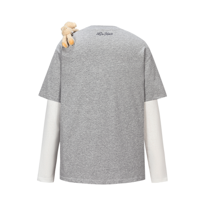 13DE MARZO Luminous Bear Sketch T-shirt Grey
