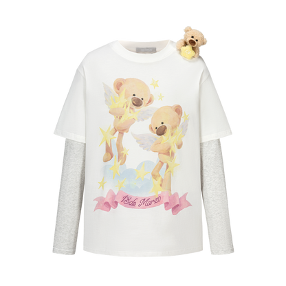 13DE MARZO Luminous Bear Sketch T-shirt White