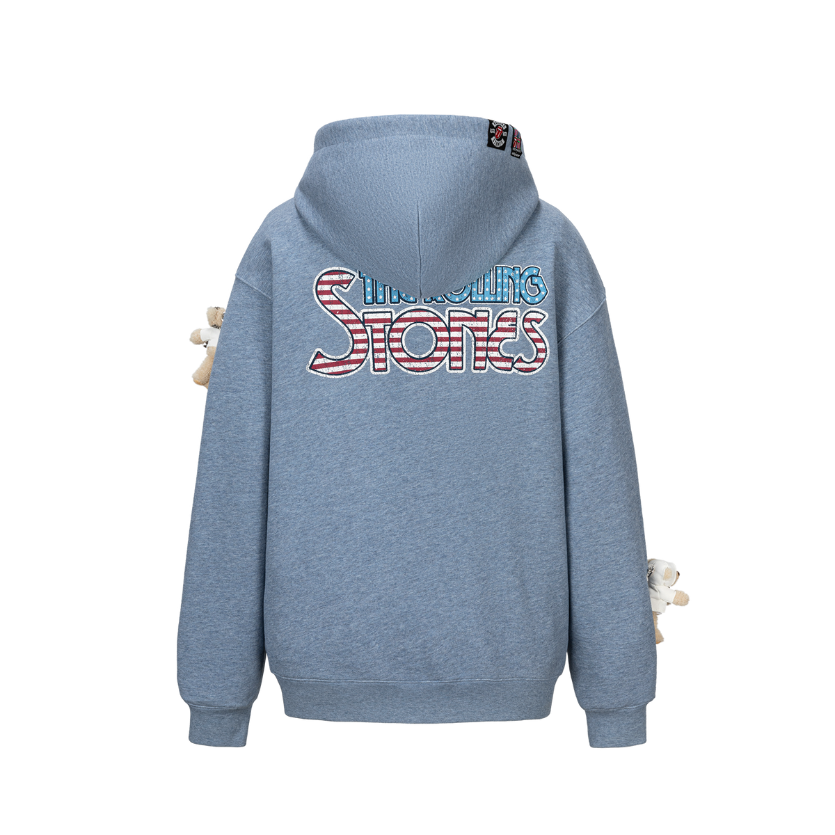 13DE MARZO Rolling Stones Color Yarn Zip Hoodie Blue