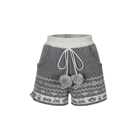13DE MARZO Fair Isle Down Jacket