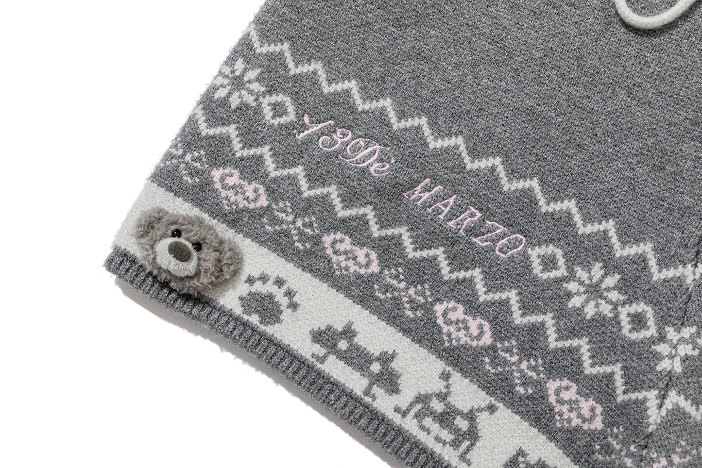 13DE MARZO Fair Isle Down Jacket