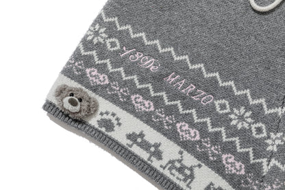 13DE MARZO Fair Isle Down Jacket