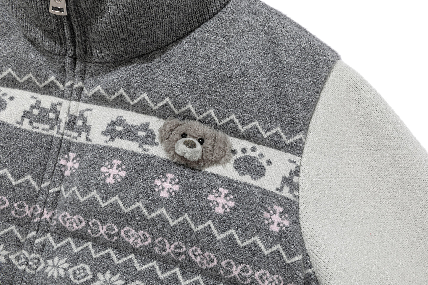 13DE MARZO Fair Isle Knit Shorts