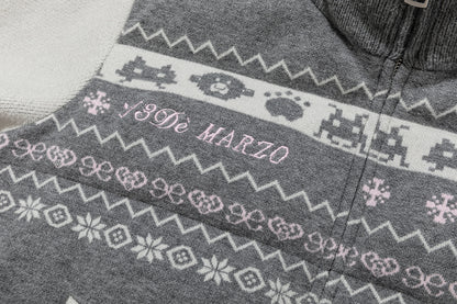 13DE MARZO Fair Isle Knit Shorts