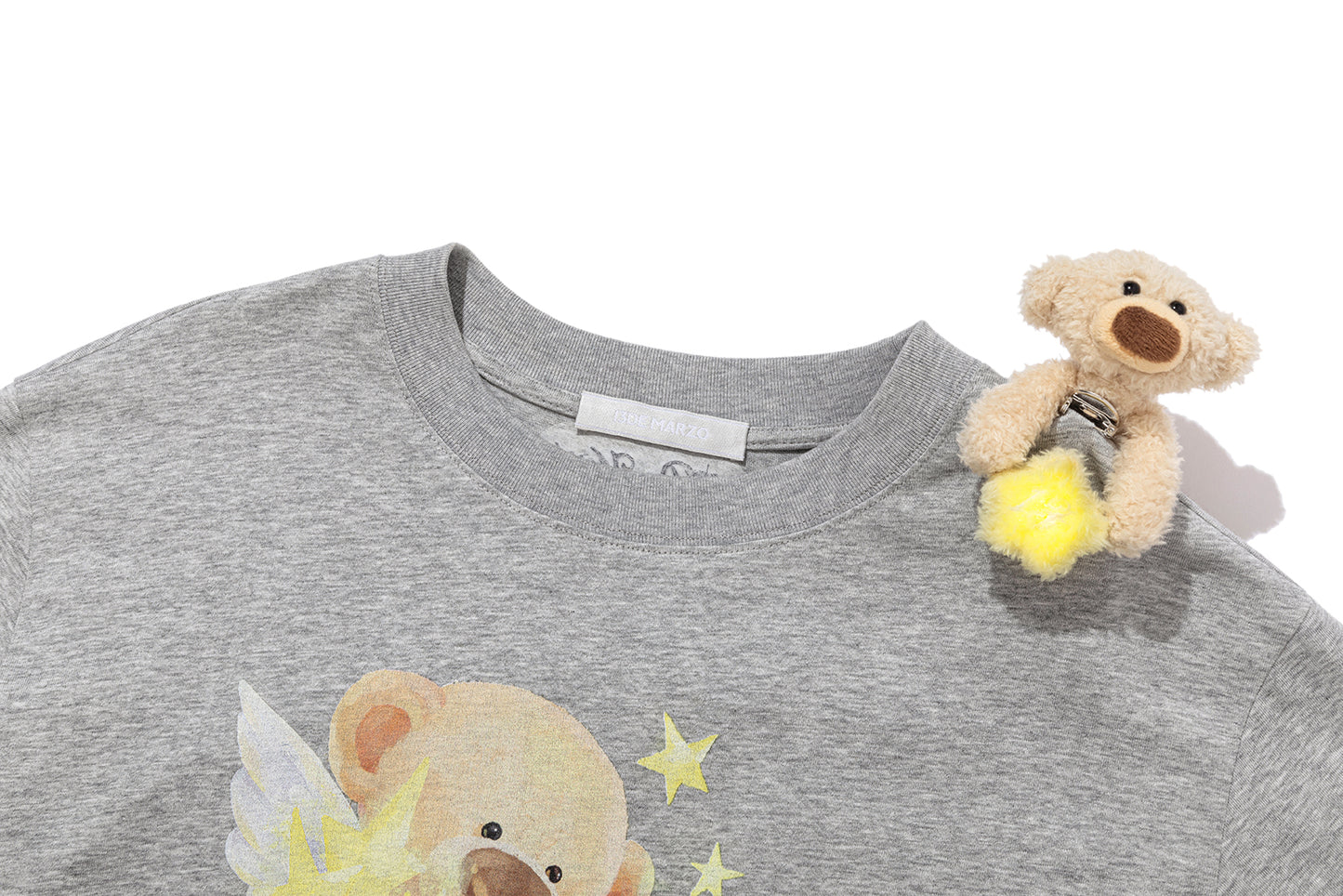 13DE MARZO Luminous Bear Sketch T-shirt Grey