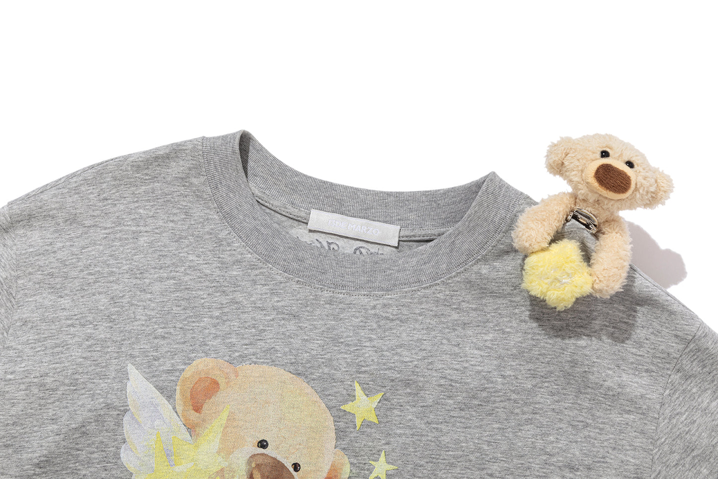 13DE MARZO Luminous Bear Sketch T-shirt Grey