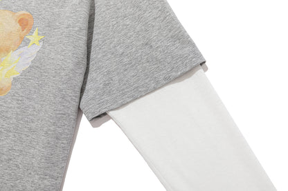 13DE MARZO Luminous Bear Sketch T-shirt Grey