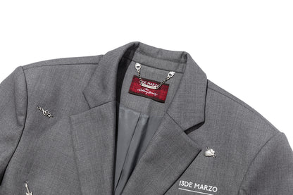 13DE MARZO Rolling Stones Bear Suit Grey