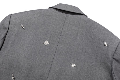 13DE MARZO Rolling Stones Bear Suit Grey