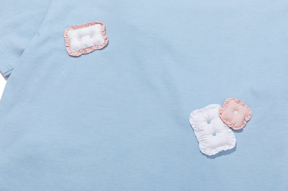 13DE MARZO Nighty Night Bear Pillow Oversized T-shirt Blue