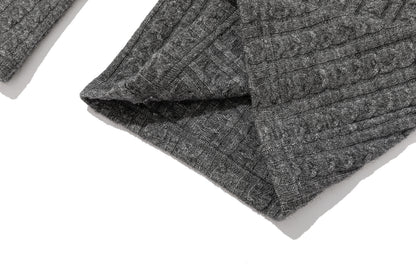13DE MARZO Mini Bear Knit Trousers Grey