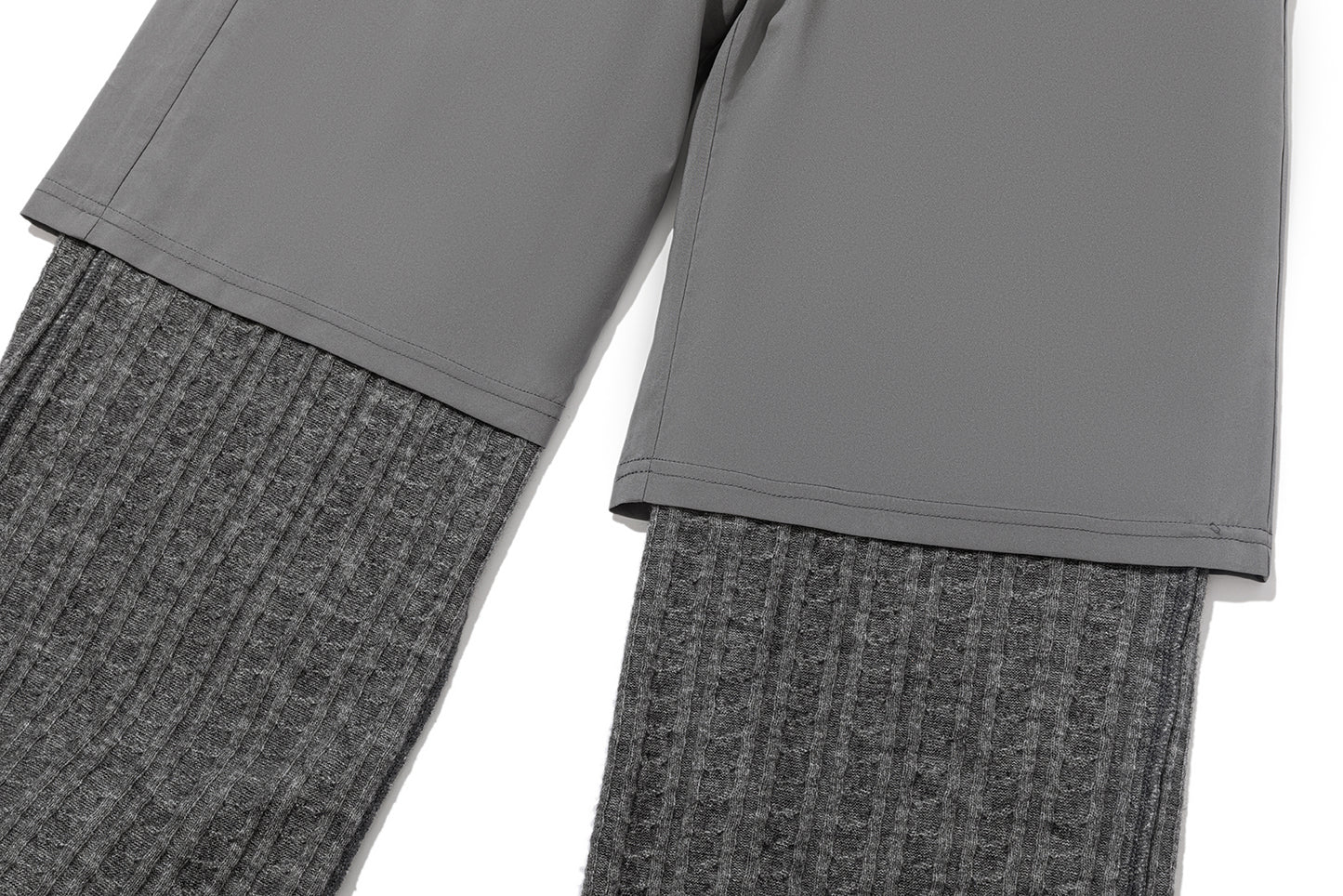13DE MARZO Mini Bear Knit Trousers Grey