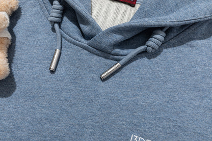 13DE MARZO Rolling Stones Color Yarn Zip Hoodie Blue