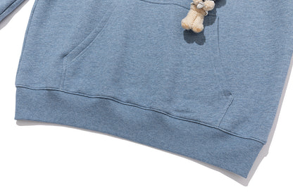 13DE MARZO Rolling Stones Color Yarn Zip Hoodie Blue