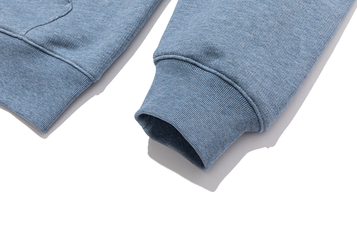13DE MARZO Rolling Stones Color Yarn Zip Hoodie Blue