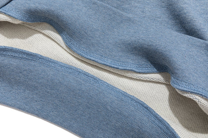13DE MARZO Rolling Stones Color Yarn Zip Hoodie Blue