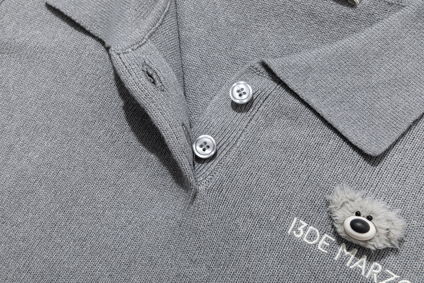 13DE MARZO Doozoo Polo Tee Grey