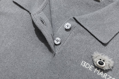 13DE MARZO Doozoo Polo Tee Grey