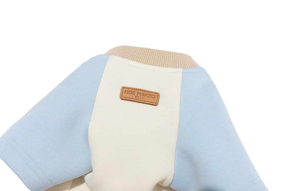 13DE MARZO Pet Fruit Appliqué T-Shirt Blue - 13DE MARZO