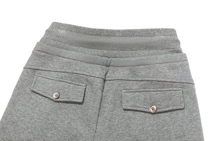 13DE MARZO Snow Bear Micro Flare Sweatpants Grey