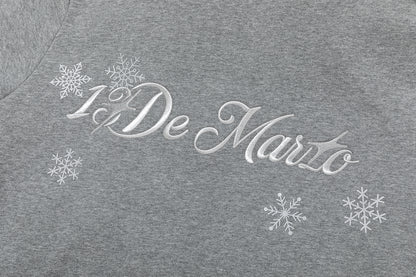 13DE MARZO Shimmer Snow Bear Zip Hoodie Grey