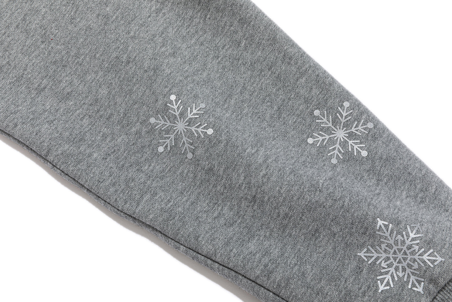 13DE MARZO Shimmer Snow Bear Zip Hoodie Grey
