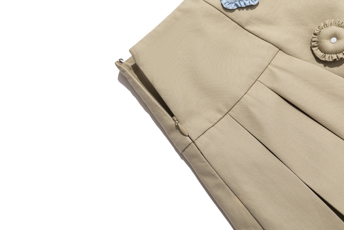 13DE MARZO Nighty Night Bear Pleated Skort Khaki