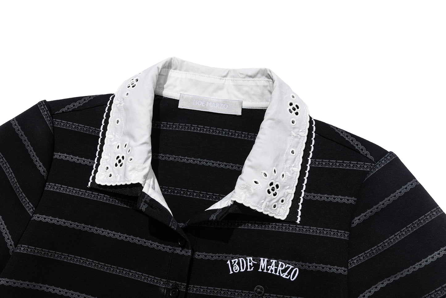 13DE MARZO Bear Color-Block Polo Dress