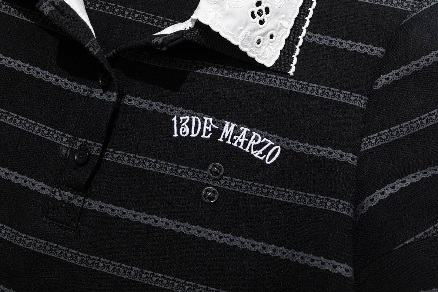 13DE MARZO Bear Color-Block Polo Dress