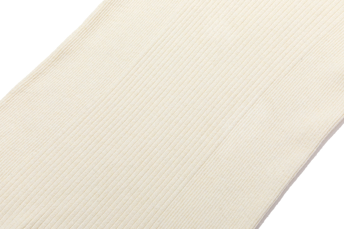 13DE MARZO Furry Slim Fit Knit Top Beige
