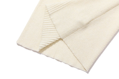 13DE MARZO Furry Slim Fit Knit Top Beige