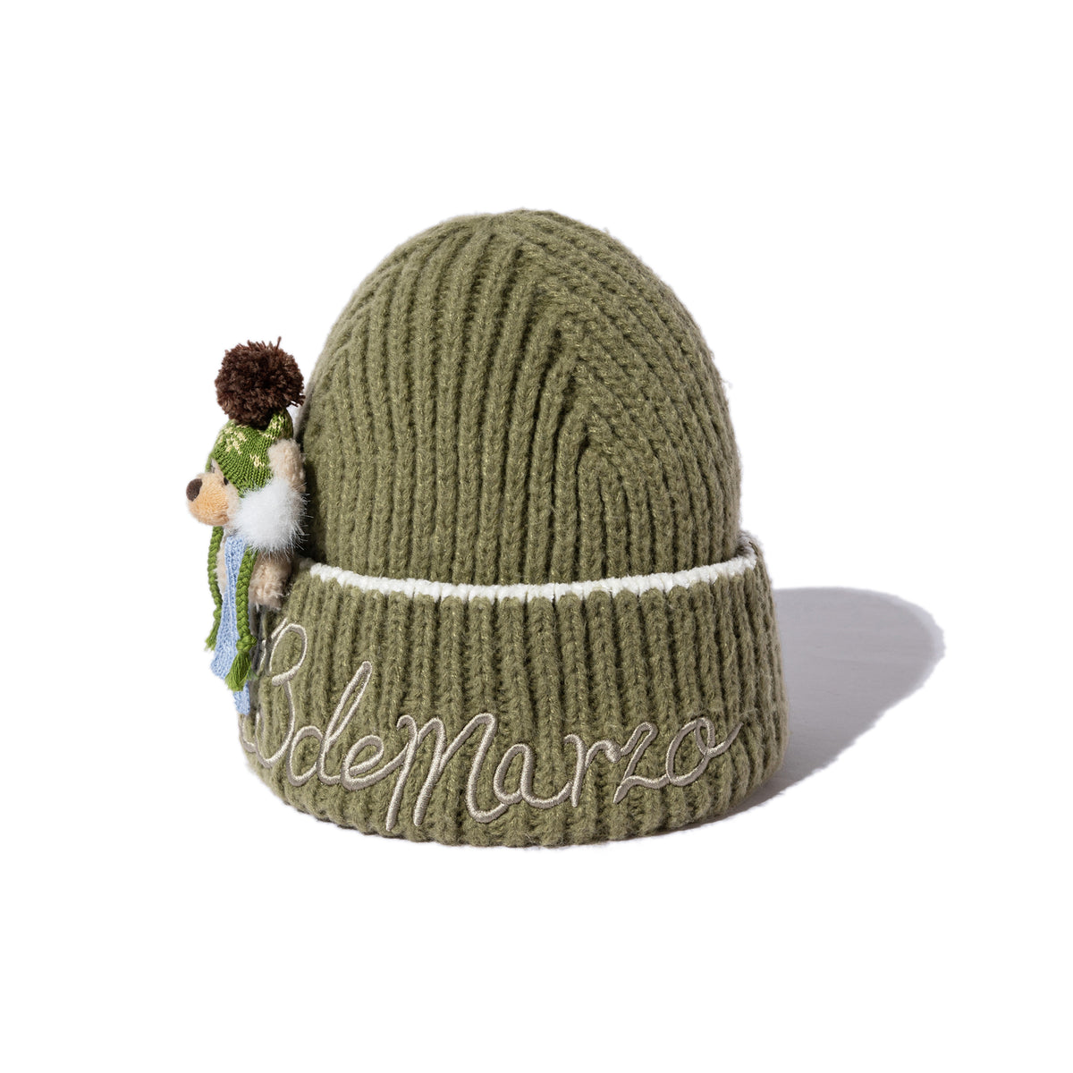 13DE MARZO Snow Bear Knit Beanie Green - 13DE MARZO
